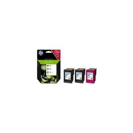 Multipack HP 301 2 negro + 1 color